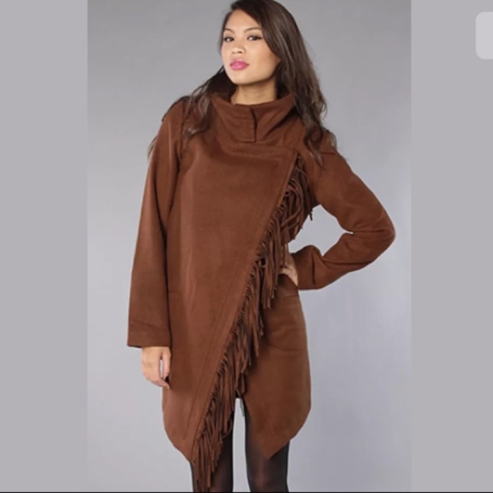 BB Dakota fringe coat size S